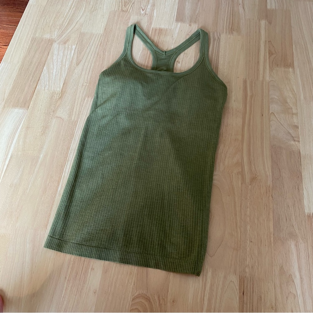 COPY - Lululemon Ebb to Street Tank in Bronze Green